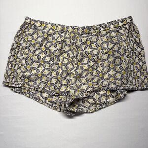 Eloise Anthropologie Silk Pajama Shorts Womens Large Floral Lounge Sleep